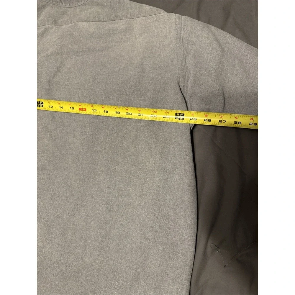 L.L. BEAN Vntg Men's Gray Chamois Cloth Made in USA Work Button Shirt XL - Picture 6 of 8